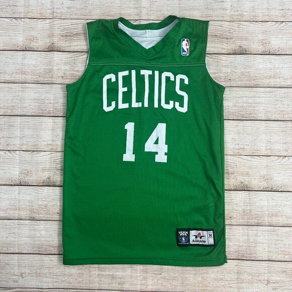 Boston Celtics #14 Green Jersey Youth M Alleson Athletic NBA Team Basketball - Picture 1 of 10